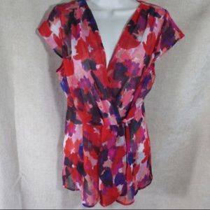 NWOT Banana Republic Sheer Blouse/Wrap/Top